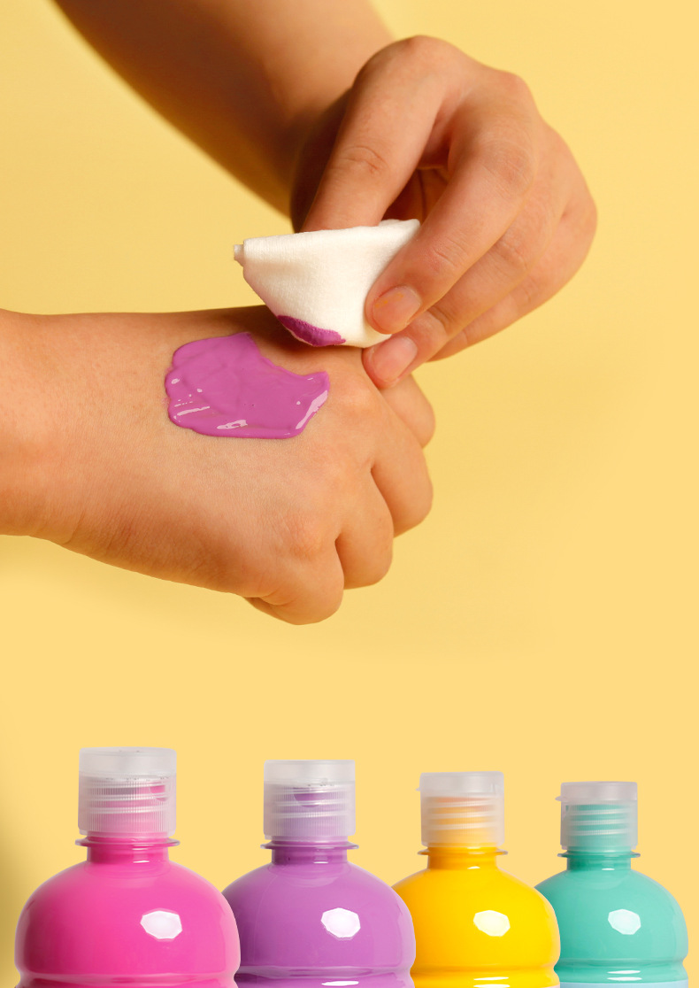 水粉广告画颜料儿童可水洗500ml手指画颜料涂鸦绘画颜料