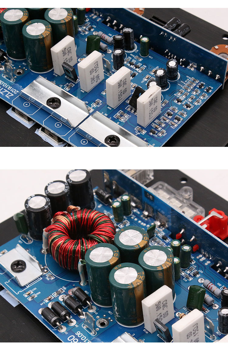 批发12v汽车车载音响低音炮专用大功率炮内功放板1200w汽车功放板