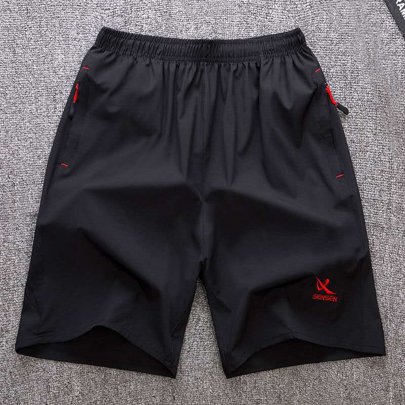 Summer Men's plus-Sized Cropped Pants Casual Sports Shorts Loose Beach Pants Breathable Running Fitness Pants Trendy Men