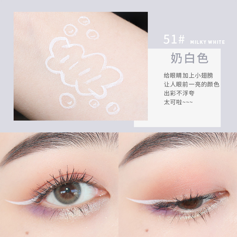 Xixi Color Eyeliner Long Lasting Non Smudge Waterproof Extremely Fine Novice Blue Wine Red White Brown Liquid Eyeliner