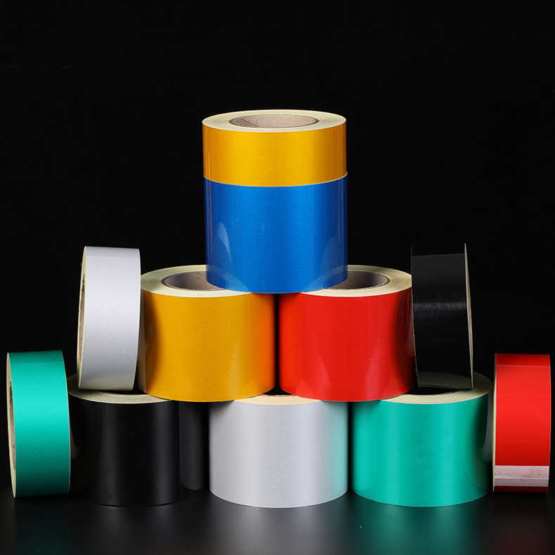 反光膜刻字红白条标贴黑黄反光贴交通标志牌汽车贴纸单色膜-阿里巴巴