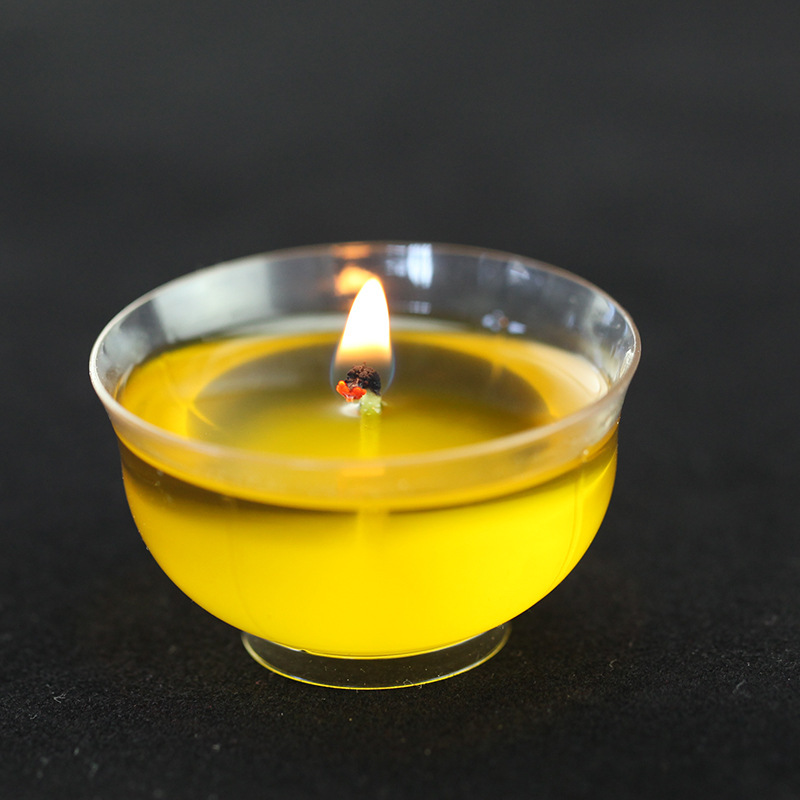 批发古城福慧阁塑料茶杯酥油灯酥油8小时酥油灯蜡烛佛教用品茶蜡