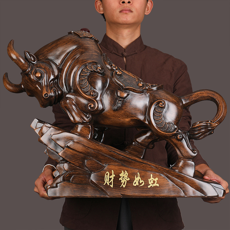 财势牛摆件招财镇宅牛工艺品公司搬迁商务礼品办公室老板桌装饰品