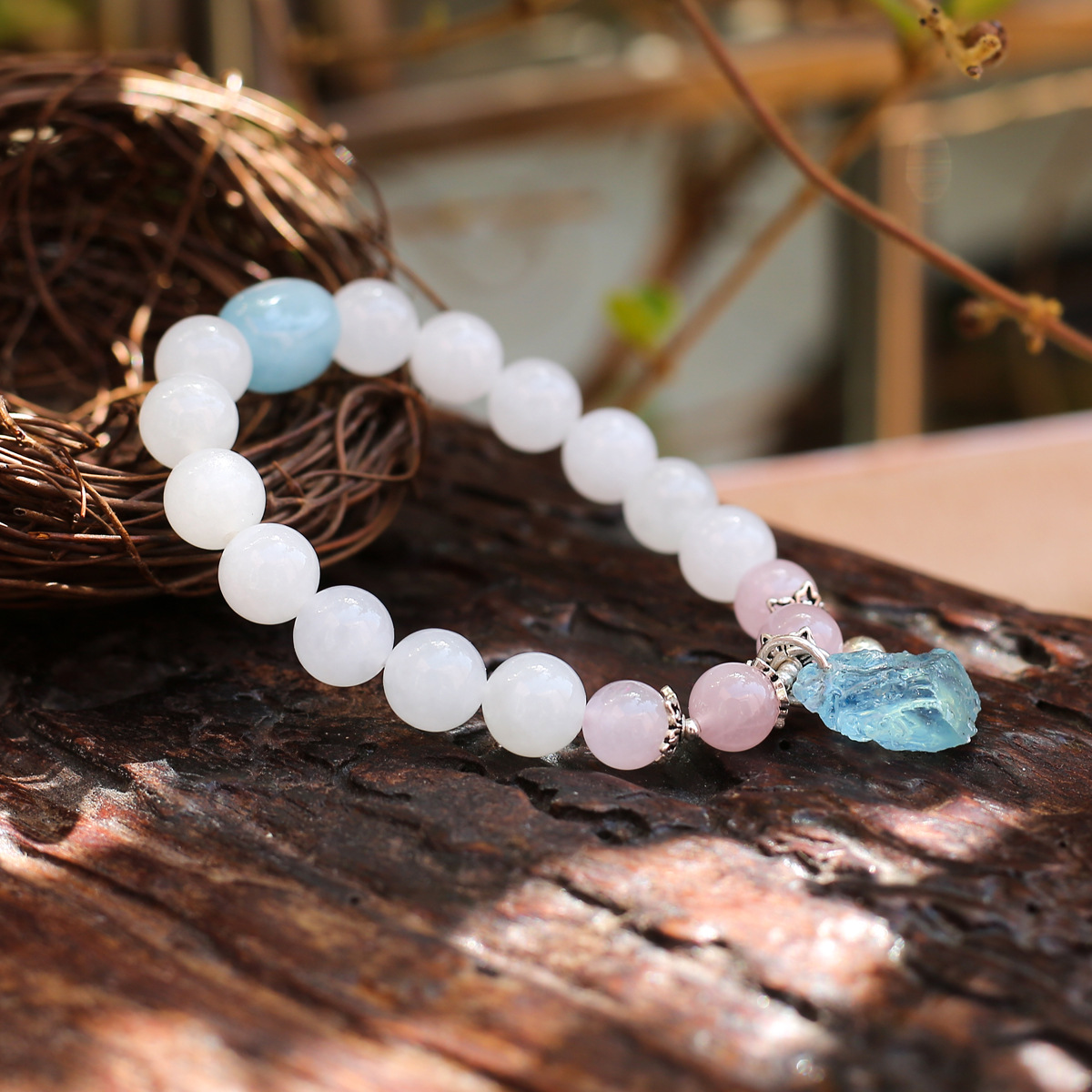 天然和田玉白玉手链青海料羊脂白和田玉手串温润无瑕女生饰品礼物