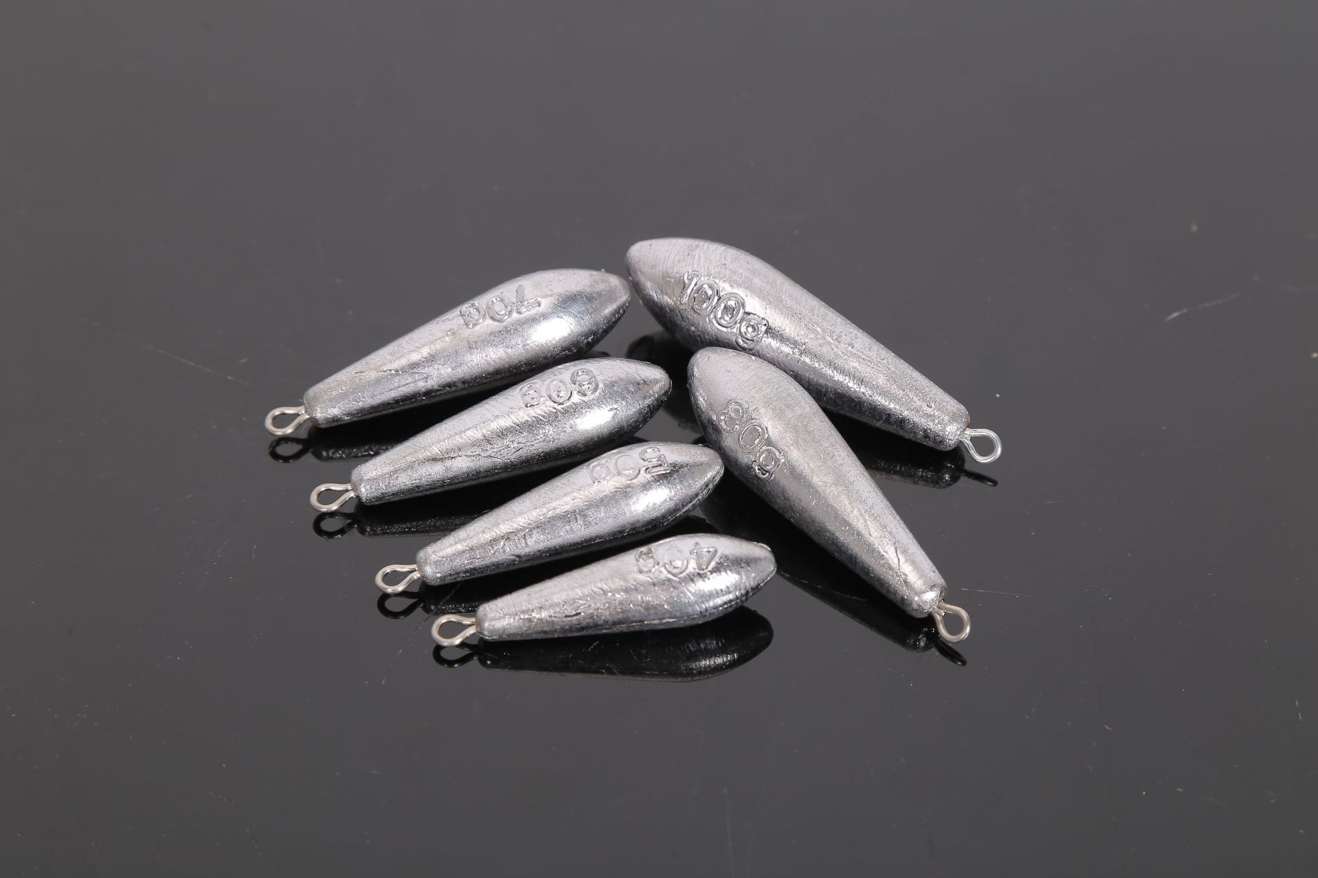 柳叶型铅坠 带环铅坠 水滴渔坠垂钓用品厂家批发