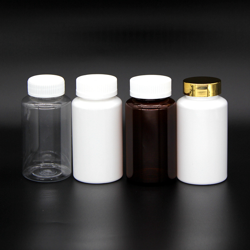 厂家批发200ml广口塑料保健药品瓶pet药片瓶胶囊药丸固体液体药瓶