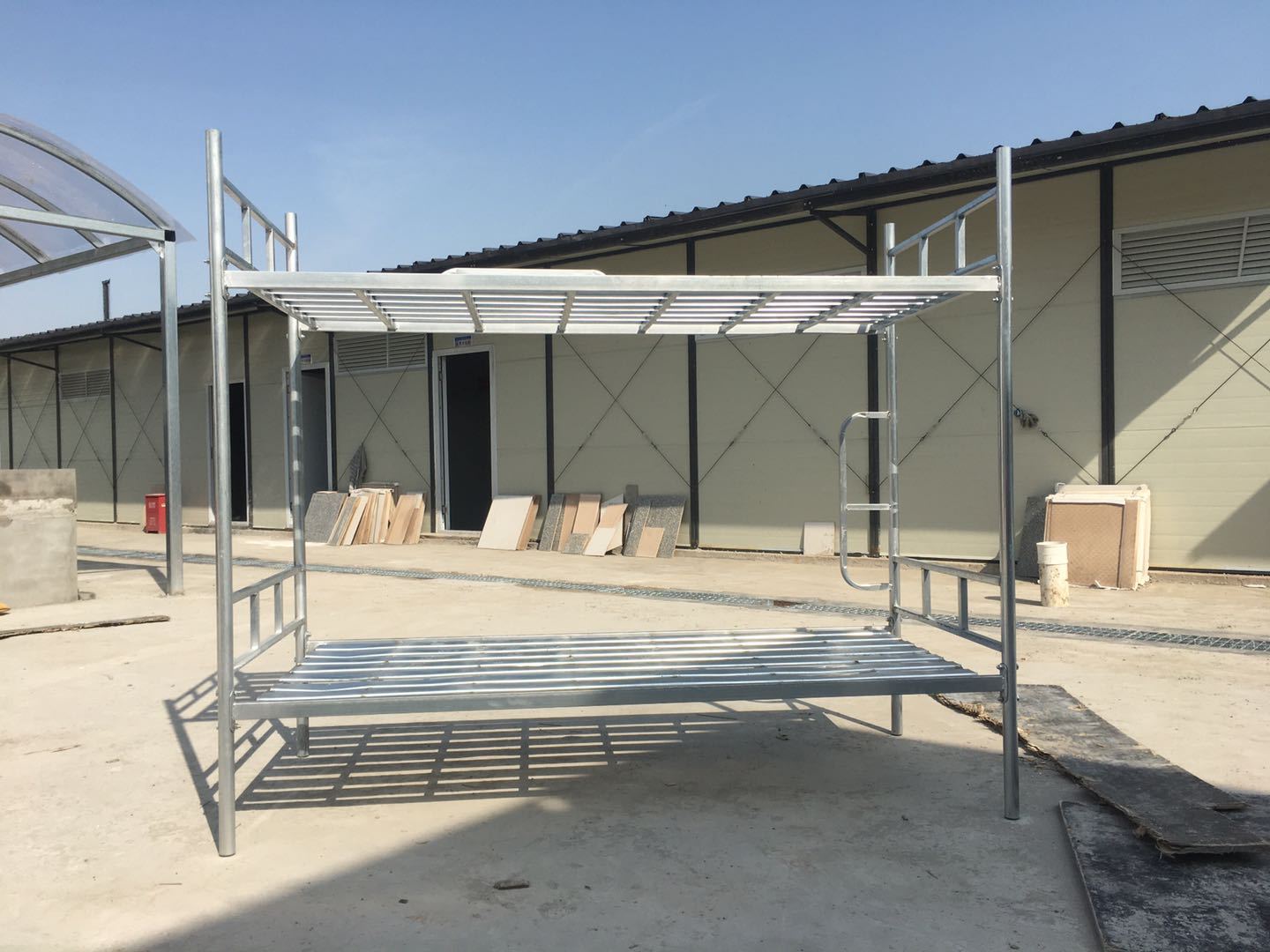 加厚镀锌工地上下铺民工员工宿舍高低床铁板双人床卧室双层铁床