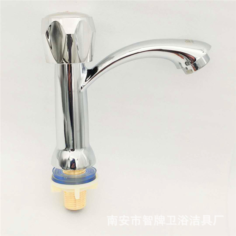 Desktop Zinc Alloy Single Cold Washbasin Basin Kitchen Sink Kitchen Balcony Bathroom Single Cold Faucet Factory Direct Sales Water Tap