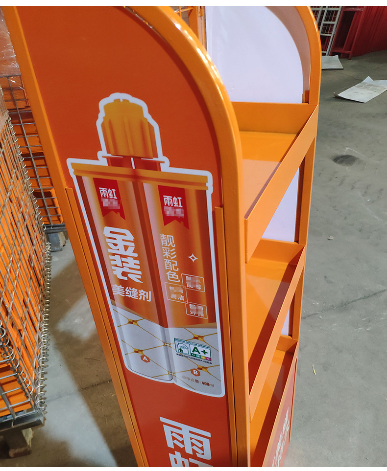 厂家供应涂料展架 金属可定制建筑涂料展示货架 建材超市涂料货架