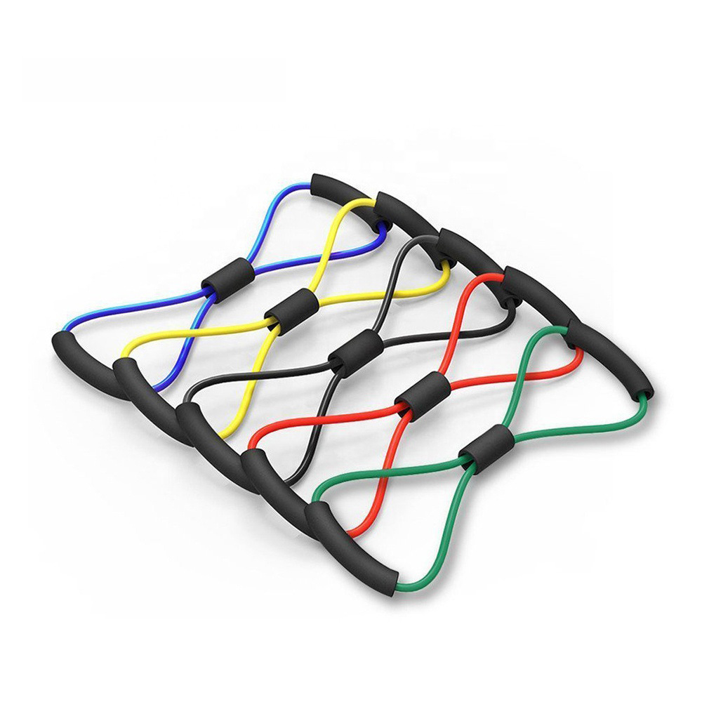 瑜伽乳胶一字拉力绳男女resistance band弹力绳 八字普拉提拉力器