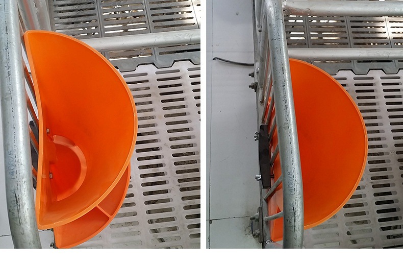 新式通用塑料自动下料仔猪补料槽可拆卸保育产床壁挂式小猪补料槽