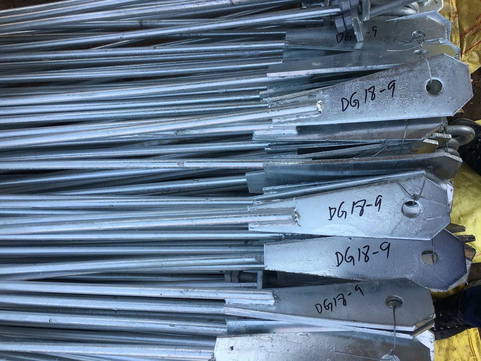 高压电力铁附件电力金具35kv双杆门型横担hzm hjm拉线棒节板