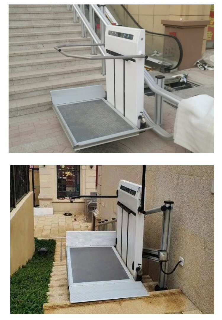 专业定制楼道曲线斜挂式无障碍升降平台 轮椅升降平台操作简单