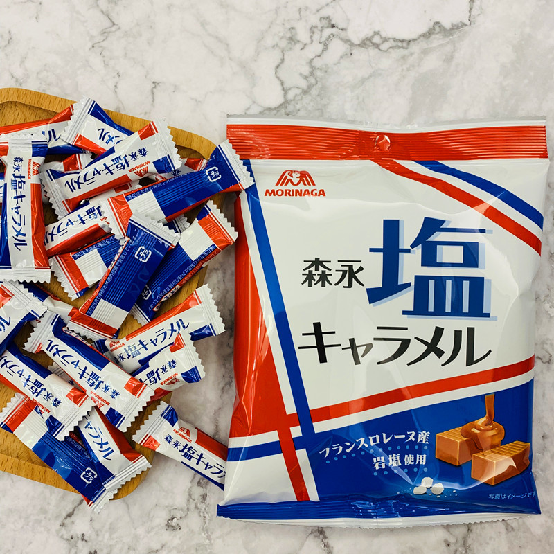 批发 日本森永太妃糖岩盐软糖海盐特浓奶糖 婚礼喜糖休闲零食92g