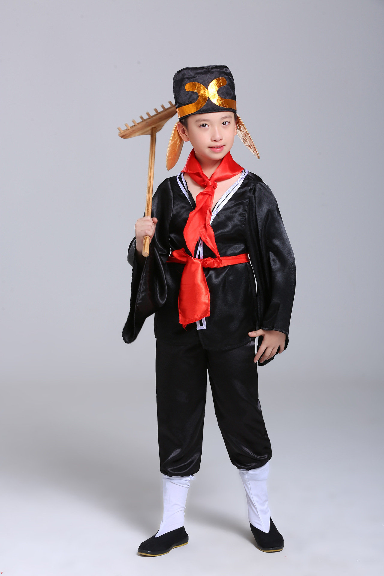 猪八戒表演服装儿童八戒演出服装钉耙兵器全套猪八戒服装道具全套