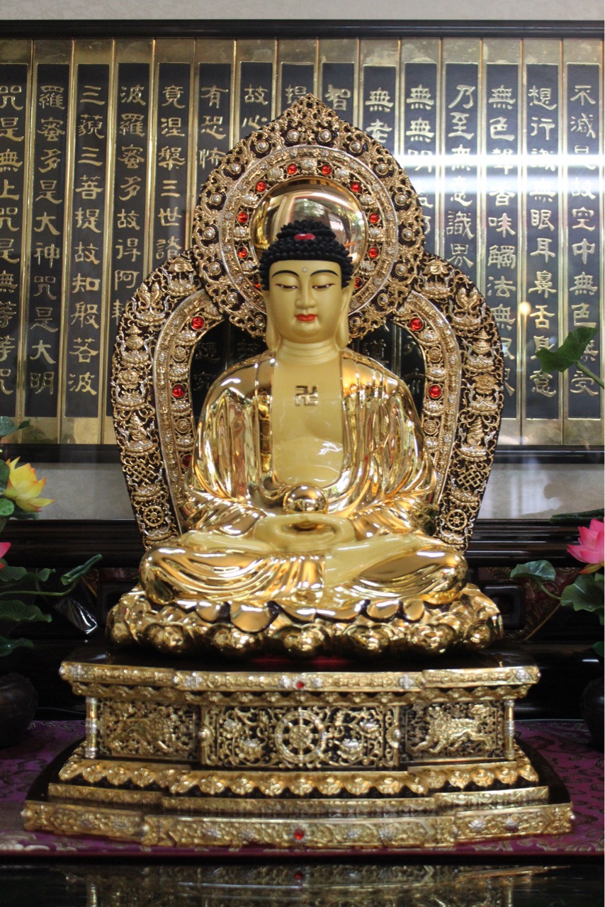 台湾盛凡铜鎏金佛像 sa40 释伽牟尼佛 鎏金 高54cm 佛教系列摆件