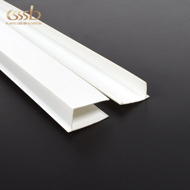 厂家非标定制白色pvc异型材薄壁门窗型材门板封边条玻璃夹板
