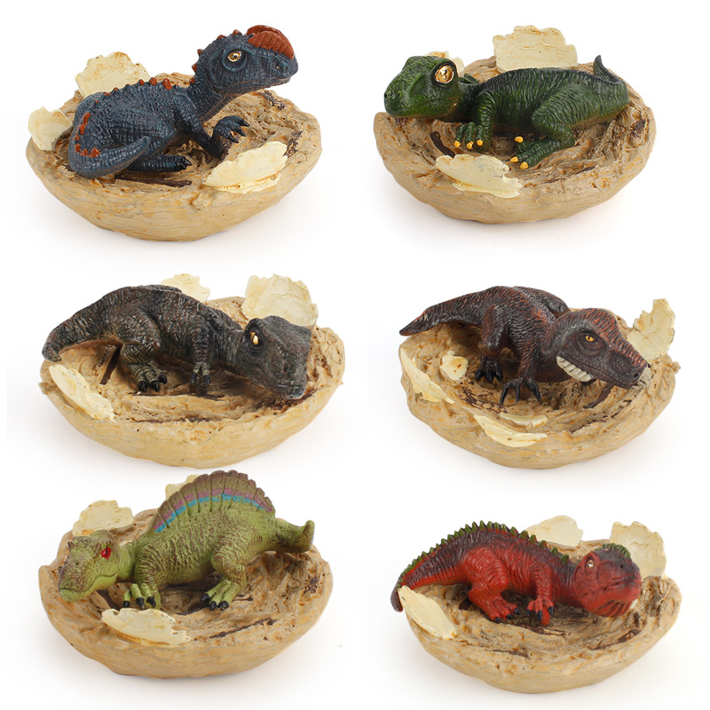 外贸仿真科教恐龙幼崽l镰刀龙巨兽龙双冠龙棘龙模型实心静态摆件