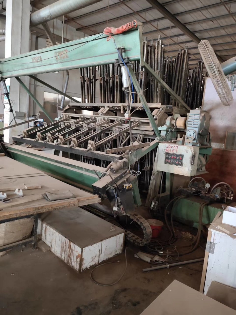 二手拼板机台湾40排油压双枪拼板机