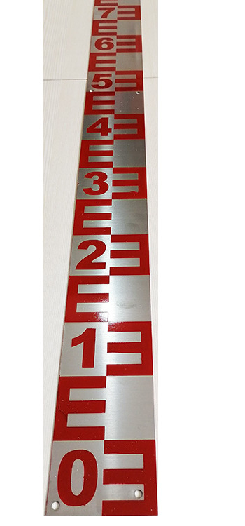 不锈钢水尺30cm水库水位尺搪瓷烤漆标尺水位反光水文尺