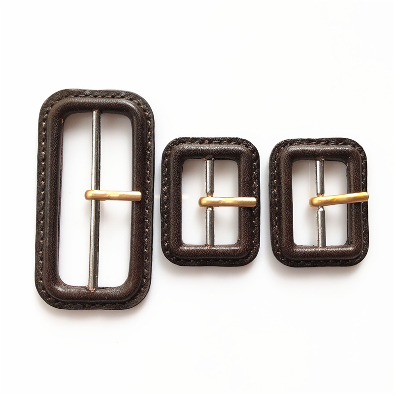 真皮日字扣风衣腰带调节扣大衣日子扣皮包扣真皮三档扣5色现货