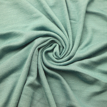 竹纤维罗纹布女装t恤针织纬编螺纹竹纤维弹力氨纶1×1罗纹布面料