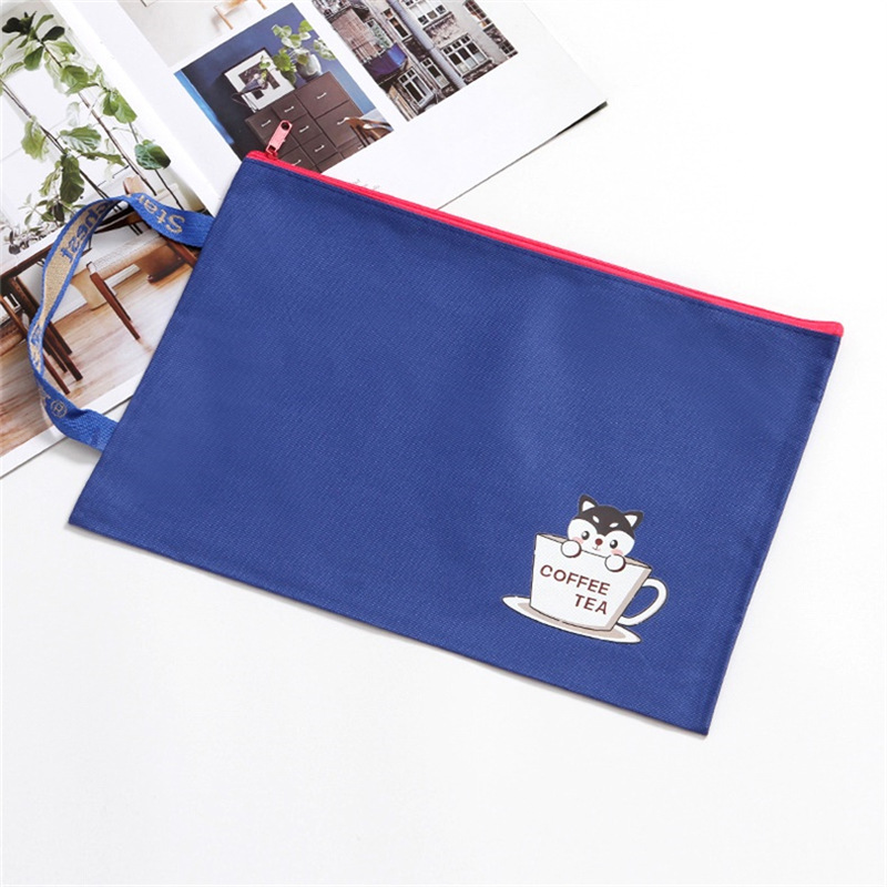 Color Oxford Cloth A4 File Bag Student Tuition Bag Office Portable Sorting Bag Factory Wholesale Supply