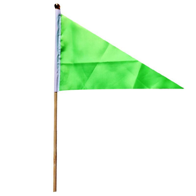 8号14*21cm实心杆三角小彩旗 指挥旗 地标旗 小红旗早操旗 手摇旗