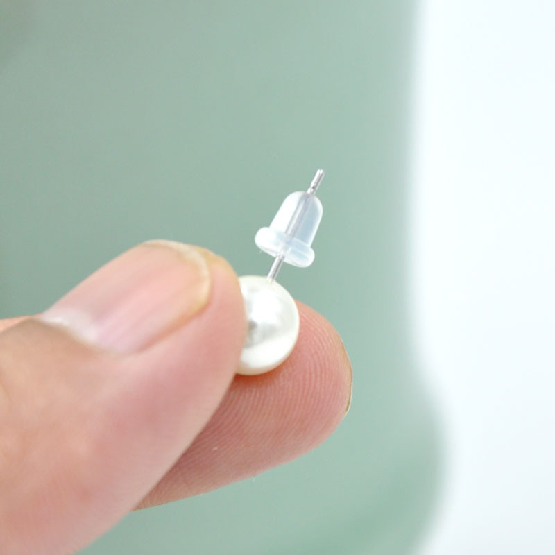 Silicone Earplug Transparent Plastic Non-Slip Ear Stud Plug Anti-Drop Ear Forcing Hook and Eye Closure Earrings Bullet Cap Ornament Accessories Wholesale
