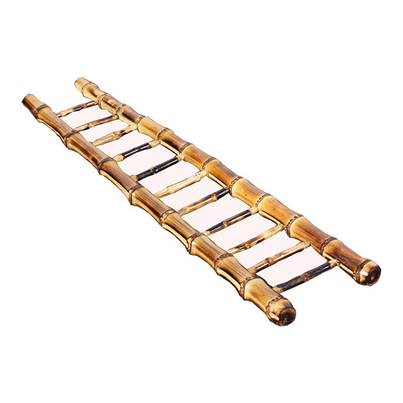 酒店刺身冰盘装饰 竹梯寿司料理创意梯子装饰品摆件节节高升盘饰