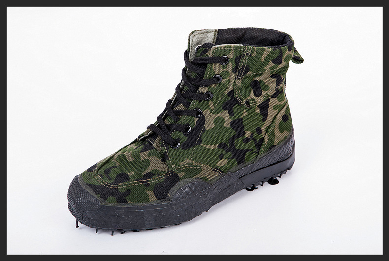 批发99丛林高帮作训鞋 户外cs高腰球鞋 军训迷彩鞋解放鞋尺码全