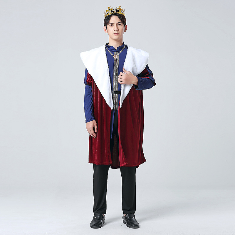 万圣节舞台服装成人男女情侣国王角色扮演演出服走秀装批发代发