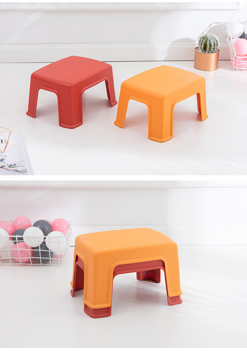 塑料凳子批发家用加厚简约创意卧室客厅儿童矮板凳宝宝踩脚胶登