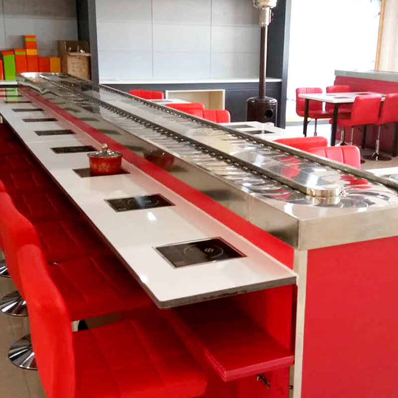 旋转火锅设备全套商用一体式自助串串火锅设备麻辣烫回转火锅设备