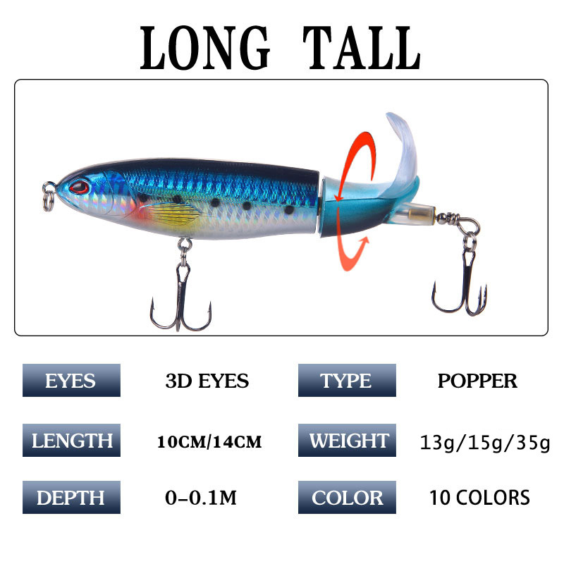 Lure Propeller Water Surface Tractor Pencil Plastic Hard Bait Simulation Fake Bait Artificial Bait Fishing Gear Products