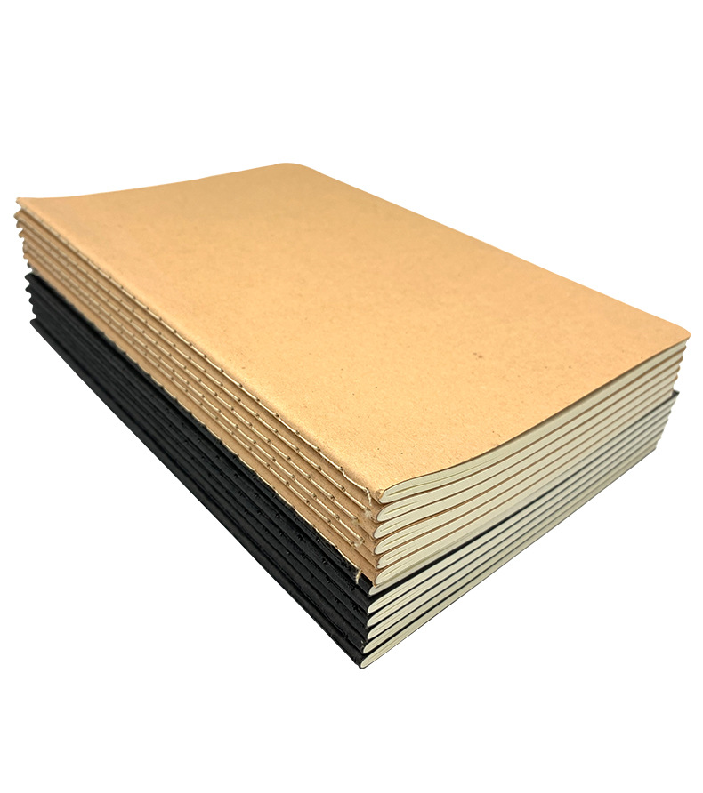 a5车线牛皮笔记本封面定制印logo批发作业学生工作会议纠错软抄本