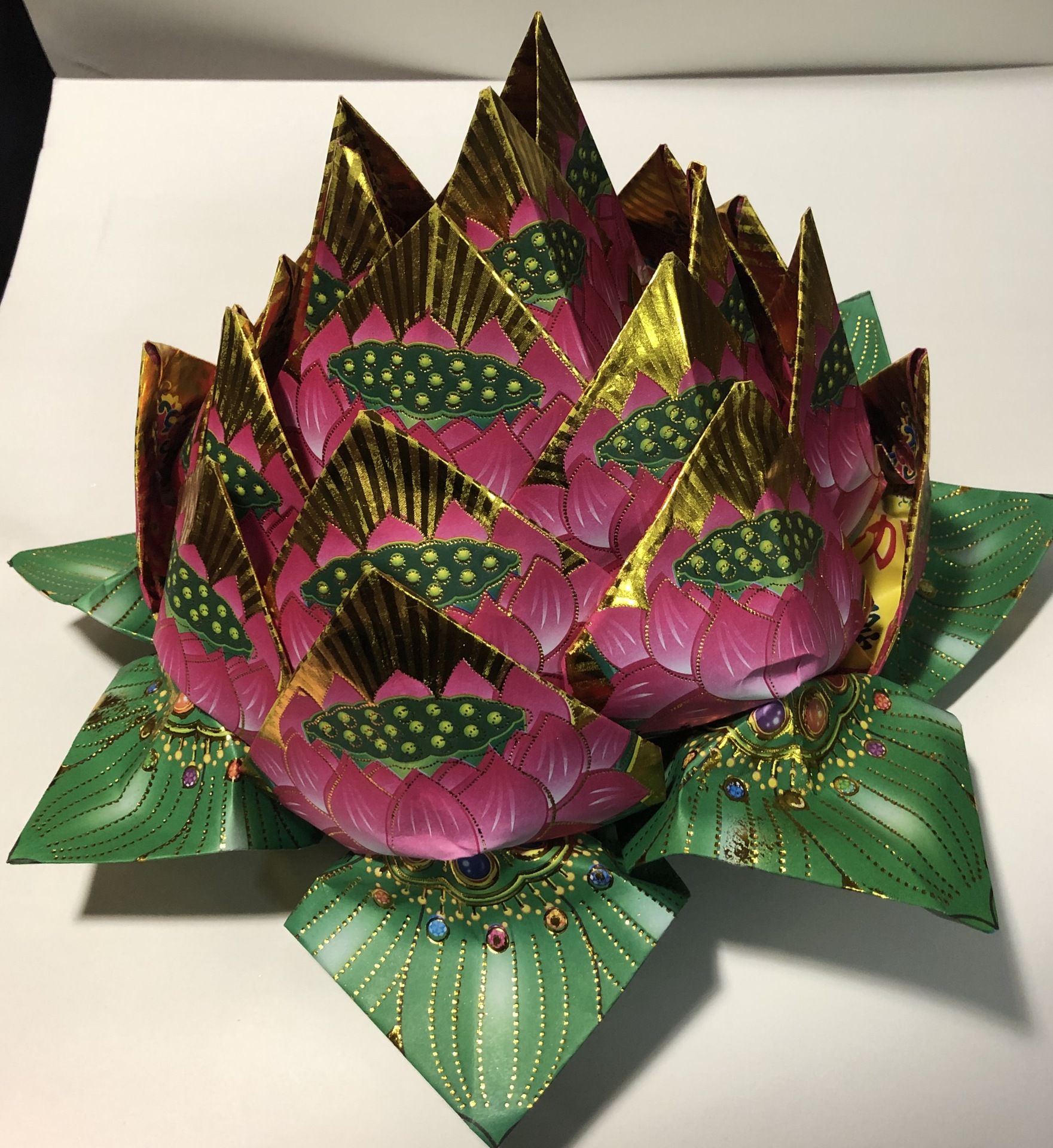 宗教用品佛教纸品黄梨折纸 双面金 满金 狗头金 莲花折纸烧纸纸艺