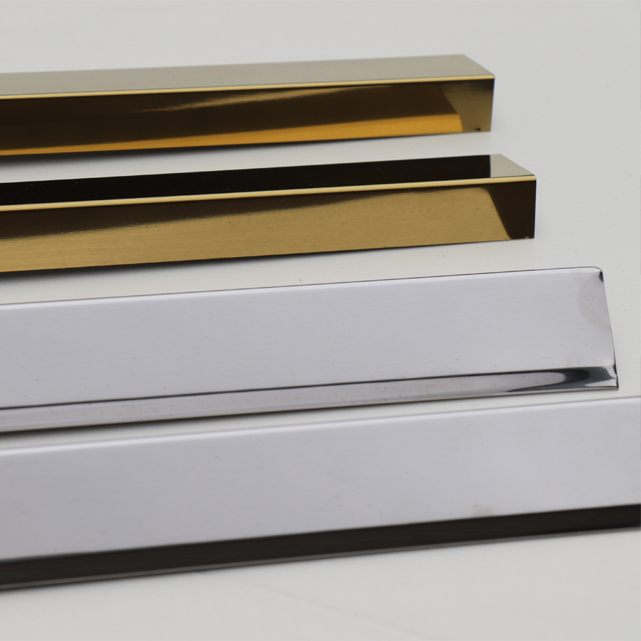 钛金不锈钢直角双折边边条装饰线条灯箱广告招牌金属包边条收边条