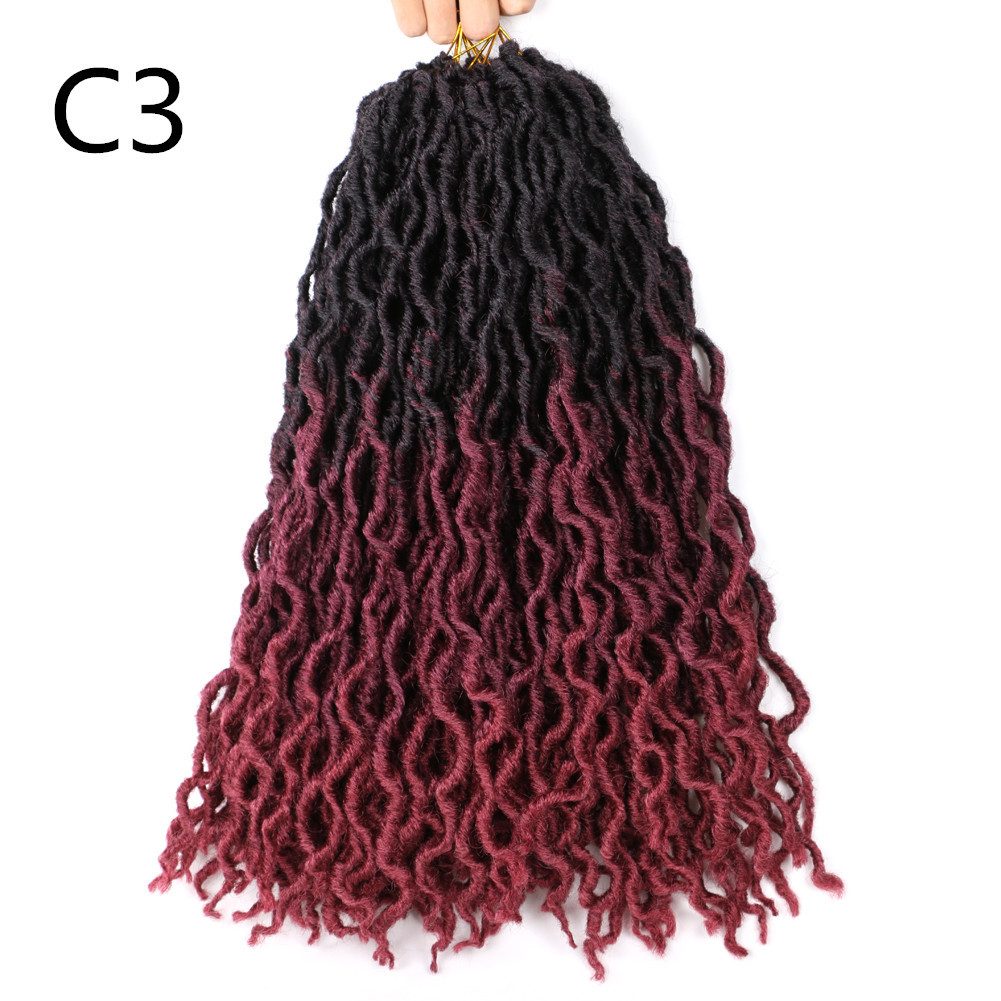 跨境热销钩针发接发18"脏辫gypsy locs吉普赛化脏辫钩针发假发