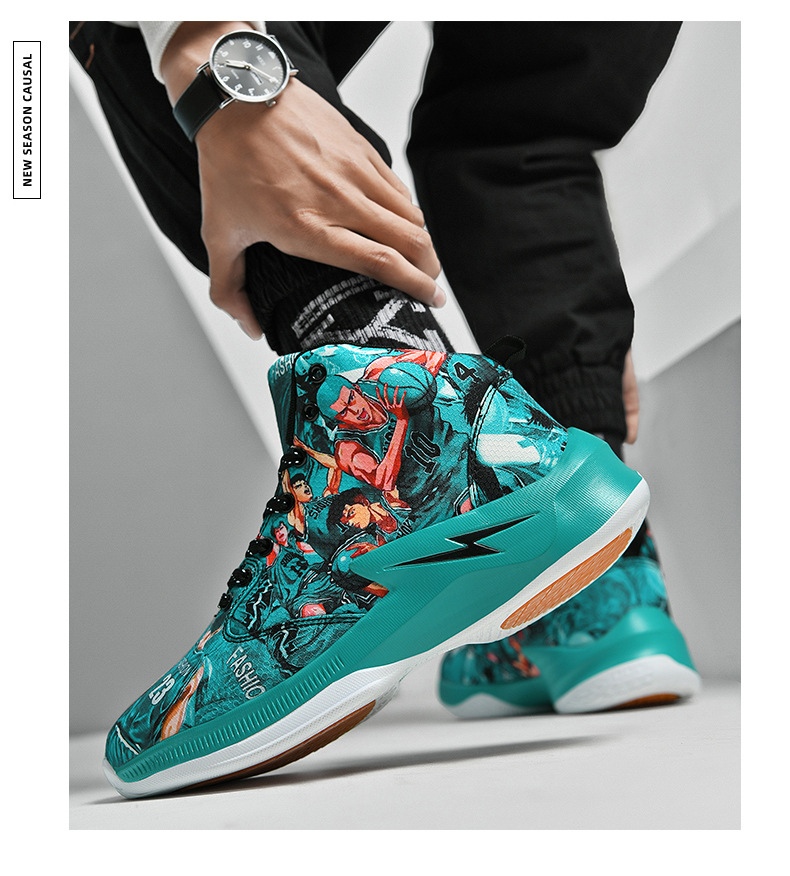 鸳鸯休闲鞋男2020新款秋季涂鸦运动跑步鞋帆布鞋子男潮鞋一件代发