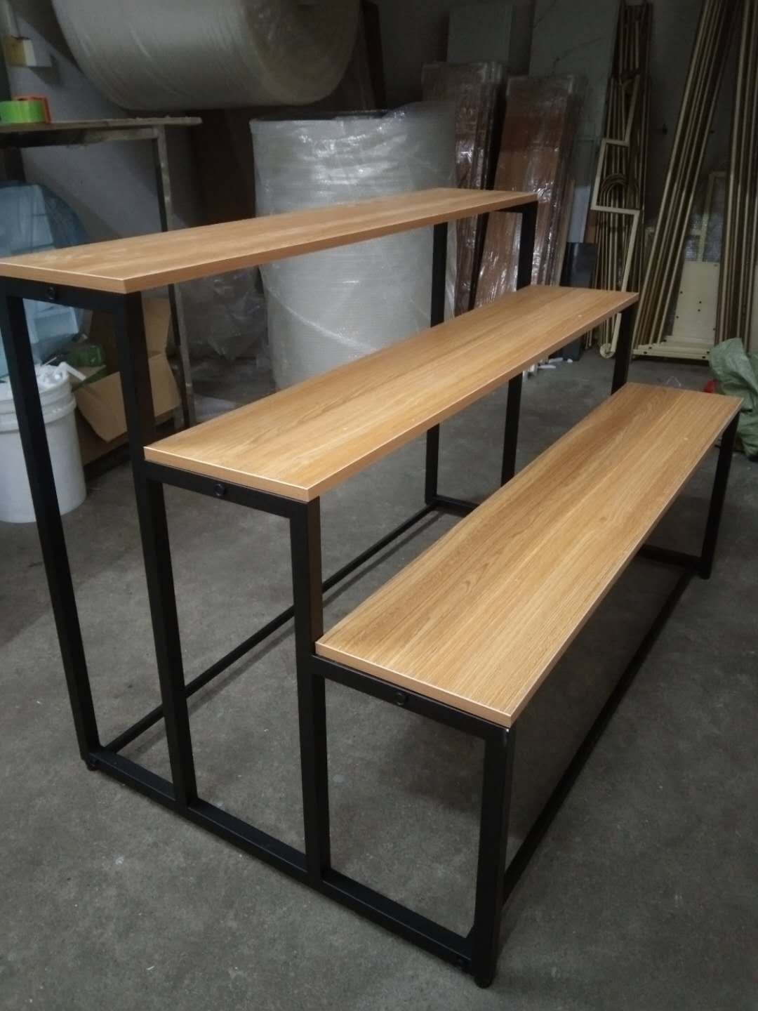 山东济南290内部定做货架展示架中岛流水台男女装商场卖场阶梯鞋