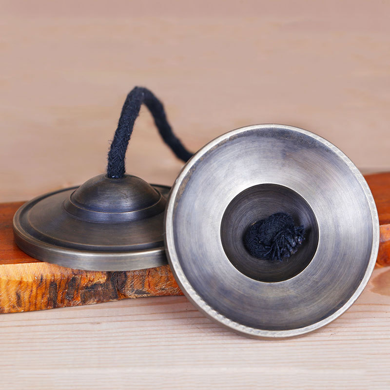 尼泊尔碰铃藏传青铜碰铃手工法会撞铃密宗法铃铜钹供佛用具