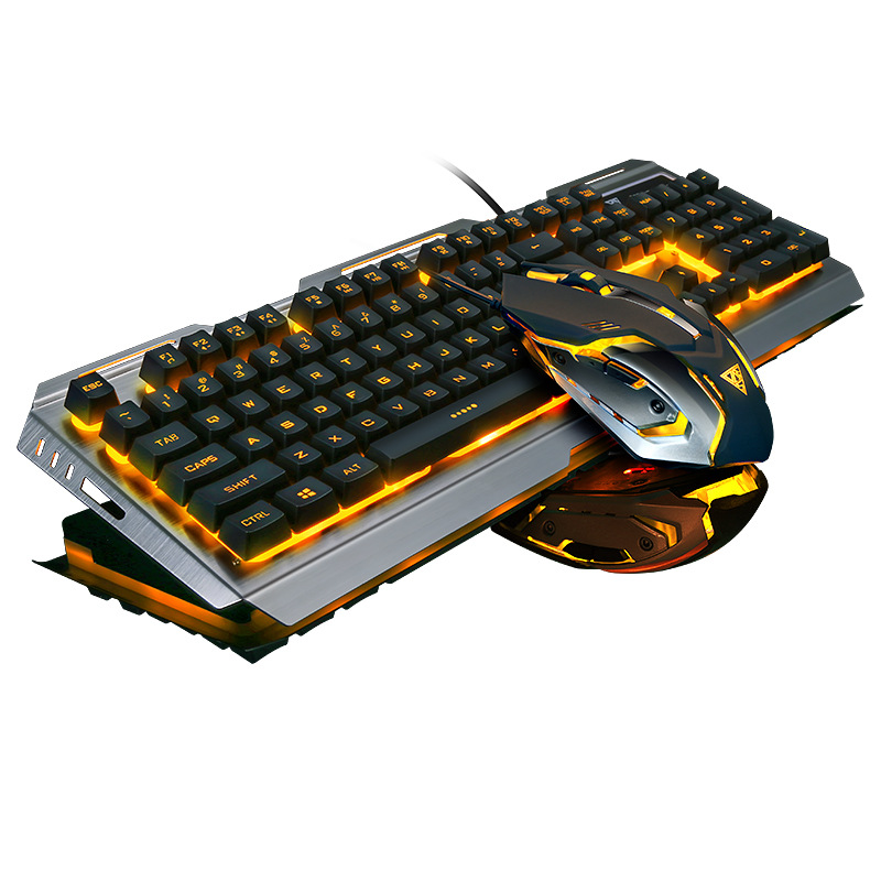Factory Direct Sales Jingdi V1 Mechanical Feeling Keyboard Mouse Set Laptop Desktop Wired Game Keyboard