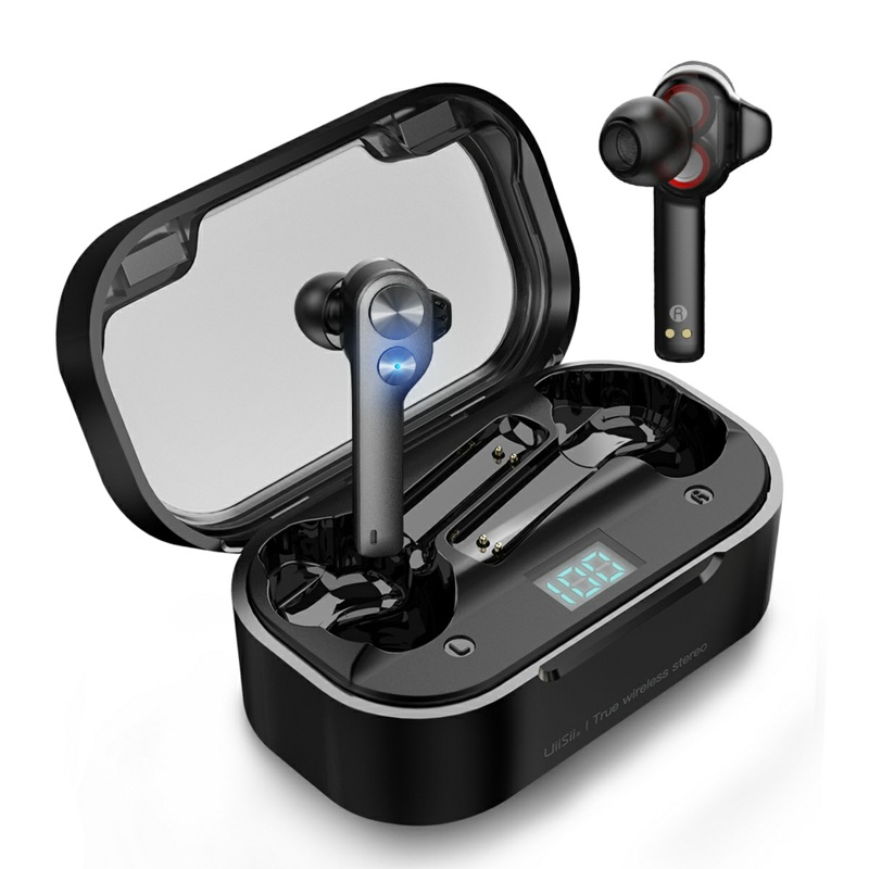uiisii跨境批发数显双动圈私模tws无线蓝牙耳机双耳earbuds