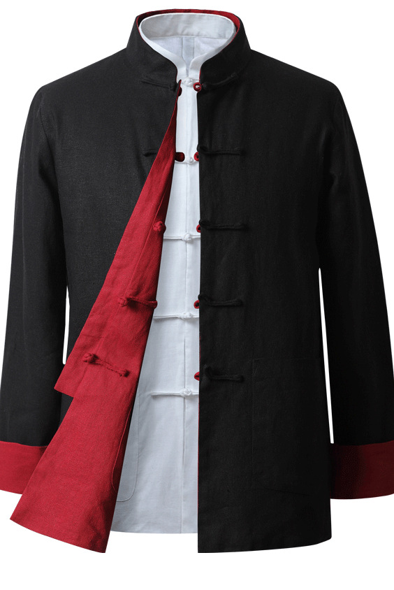 中国风唐装男士丝绸套装太极服上衣功夫套古装汉服男士民族服装男