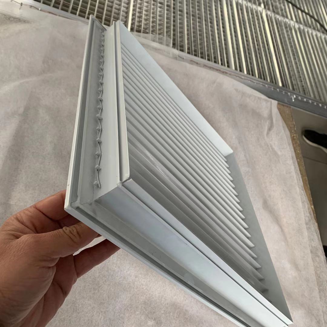 铝合金单层百叶出风口回风口可调出风口中央空调出风口 格栅风口-阿里