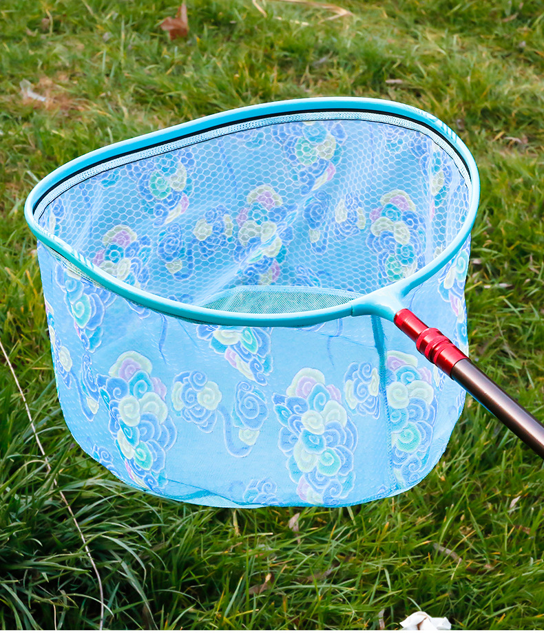 抄网头铝合金fang挂钩40cm35cm轻碳钓鱼抄子头可换网抄网头