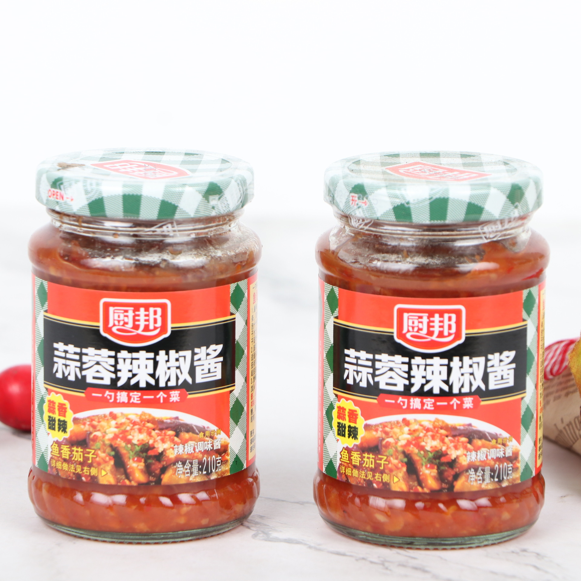 厨邦蒜蓉辣椒酱210g/瓶 拌面下饭拌饭酱香辣酱调味酱料批发包邮