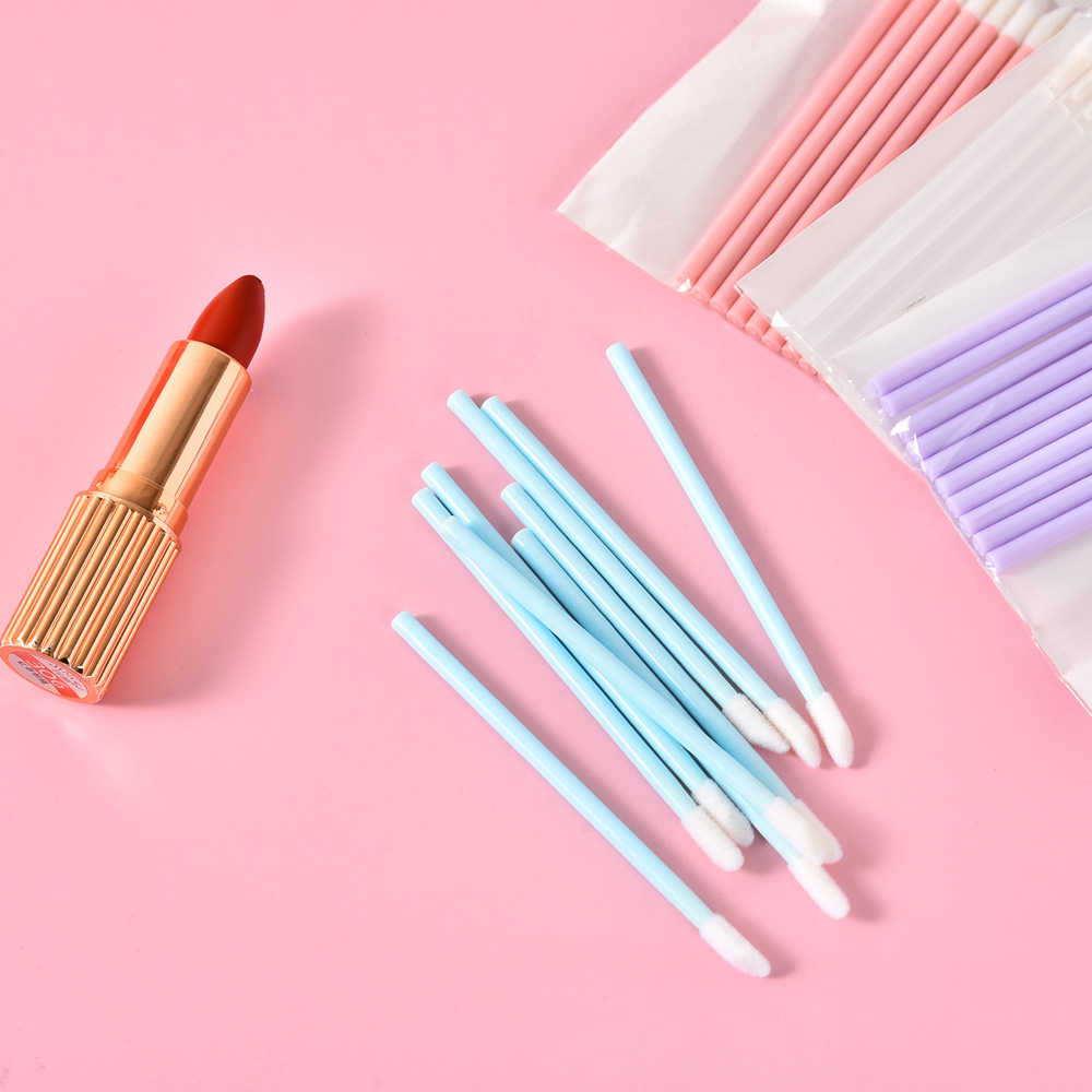 唇刷海绵头嫁接睫毛刷一次性口红刷唇彩清洁迷你多功能刷美妆工具