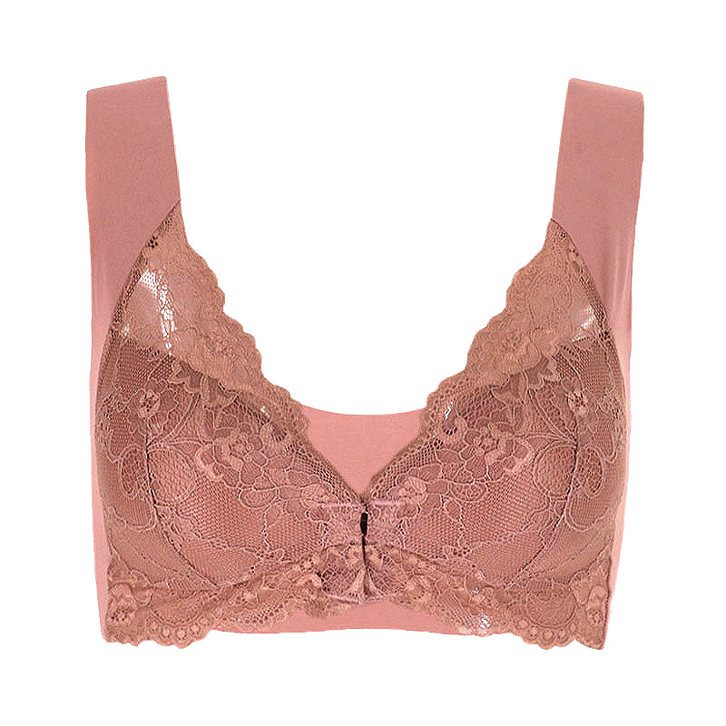 Front Open Buckle Vest Bra Large Size Sexy Lace Bra